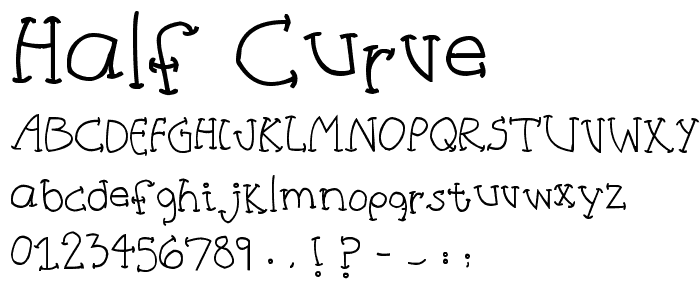 Half Curve font